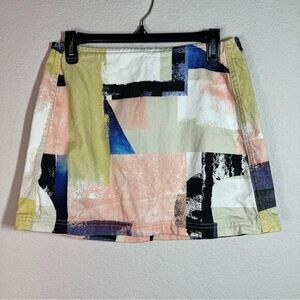 BDG Urban Outfitters Multicolor Abstract A-Line Mini Skirt Women's Medium‎